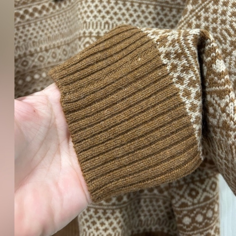 Patagonia Women's L Large Recycled Wool-Blend Crewneck Sweater Brown NWT Cozy - Picture 4 of 9